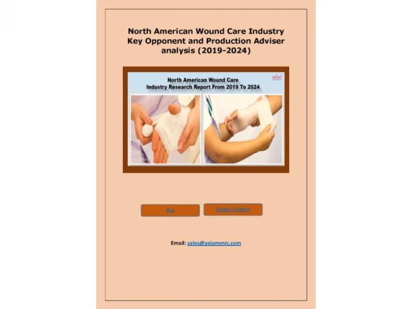 North American Wound Care Industry Key Opponent and Production Adviser analysis (2019-2024)