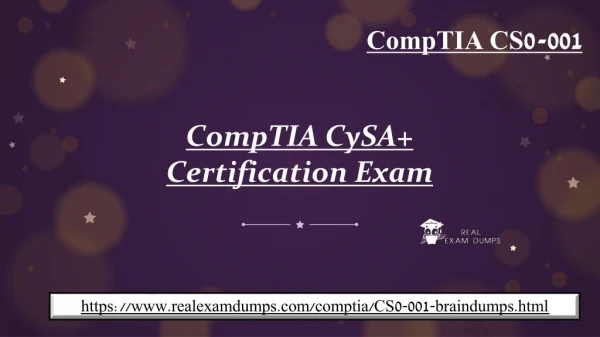 Best CompTIA Exam And CompTIA CS0-001 PDF 100% Success Pass
