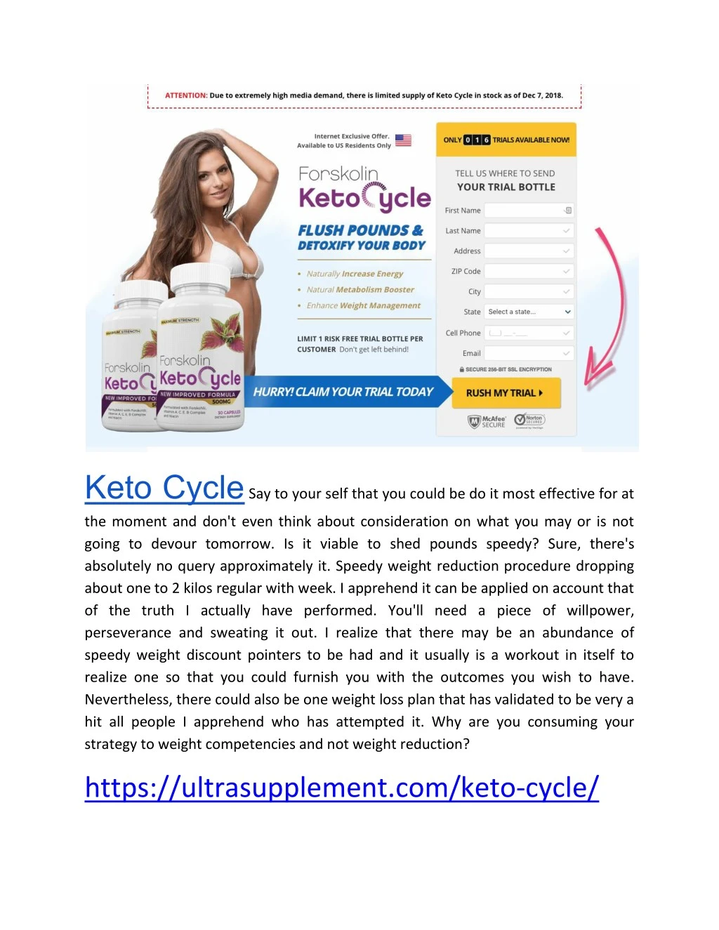 keto cycle say to your self that you could