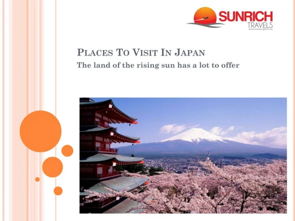 Japan Tour Packages From India With Sunrich Travels