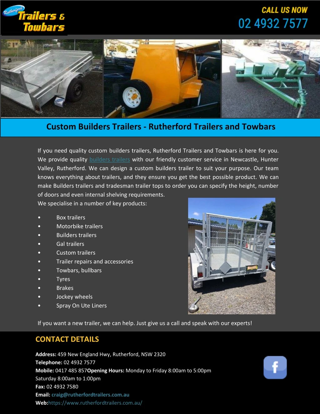 custom builders trailers rutherford trailers