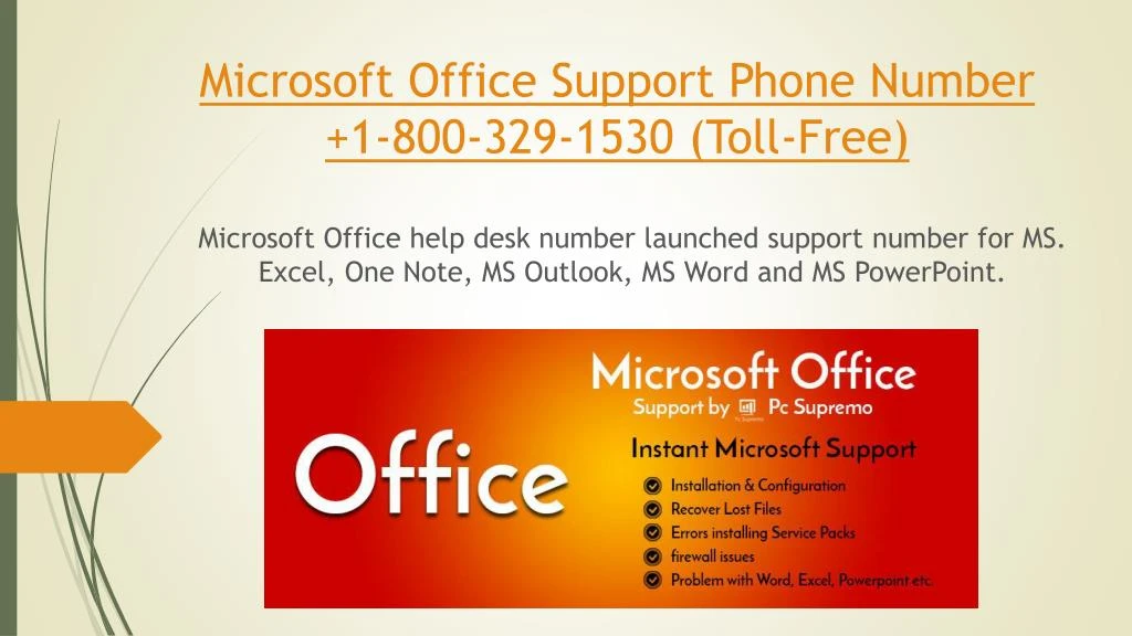 microsoft office support phone number 1 800 329 1530 toll free