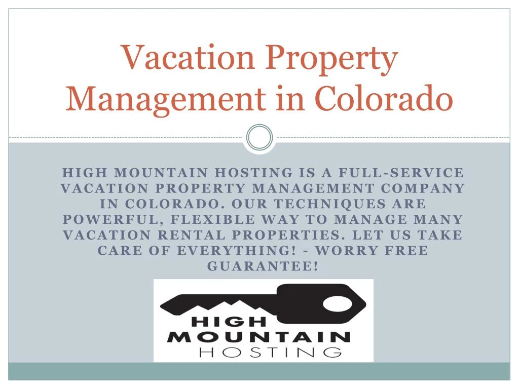 vacation property management in colorado