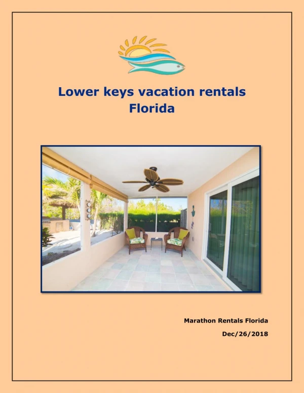 Lower keys vacation rentals Florida