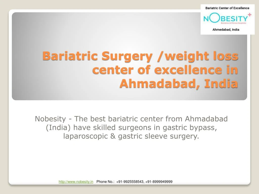 bariatric surgery weight loss center of excellence in ahmadabad india