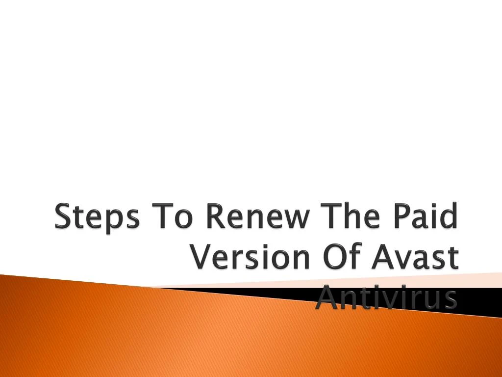 steps to renew the paid version of avast antivirus