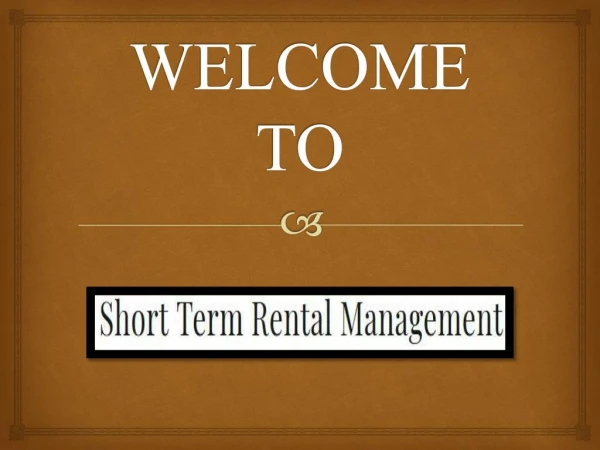short term property rental