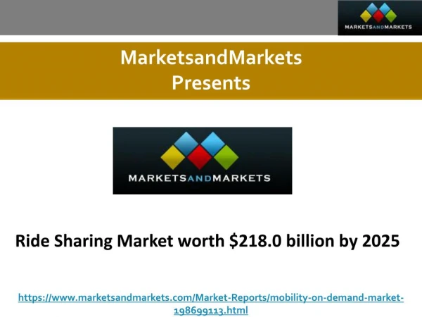 Ride Sharing Market worth $218.0 billion by 2025