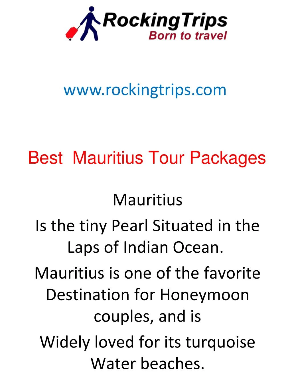 best mauritius tour packages