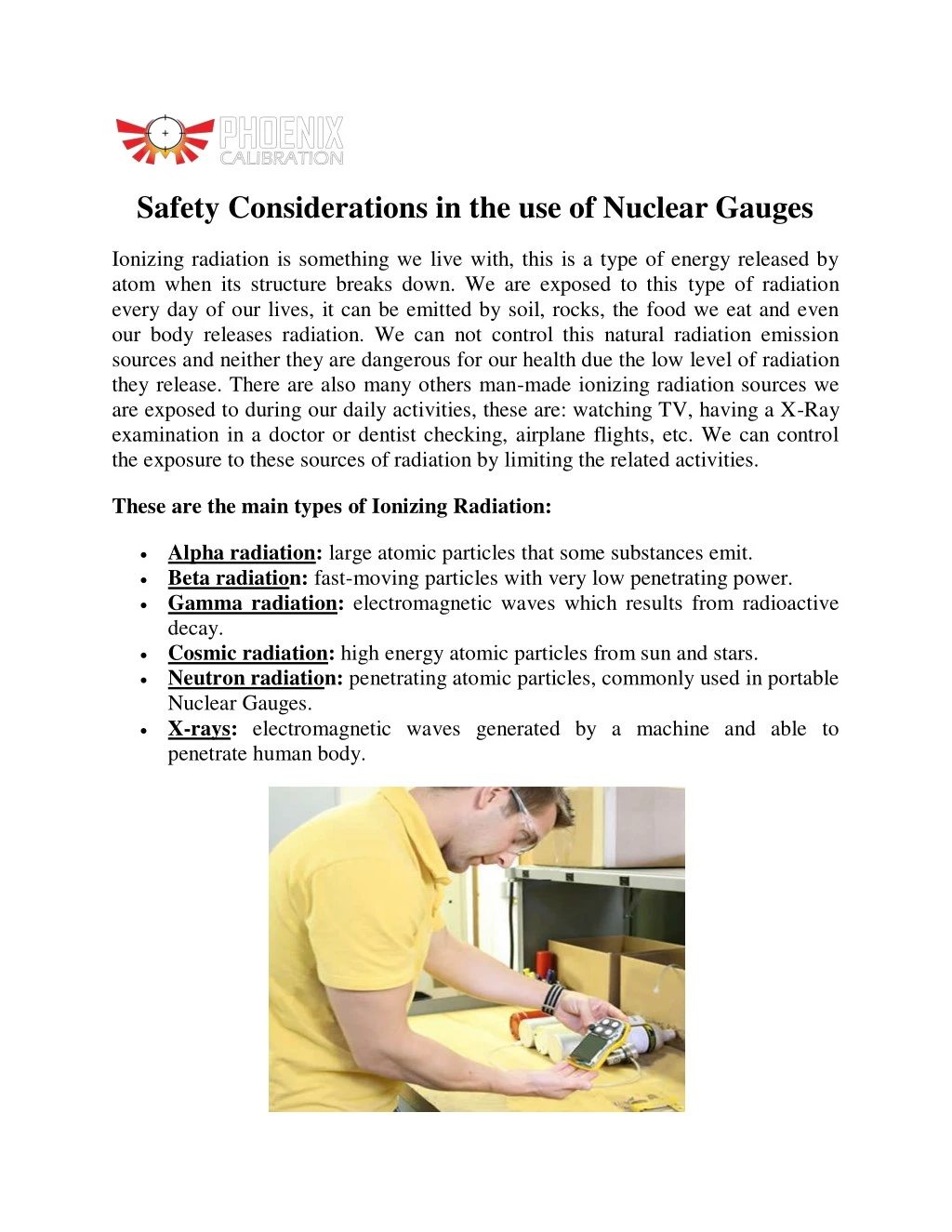 safety considerations in the use of nuclear gauges