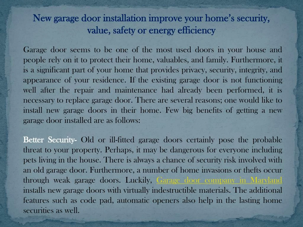 new garage door installation improve your home