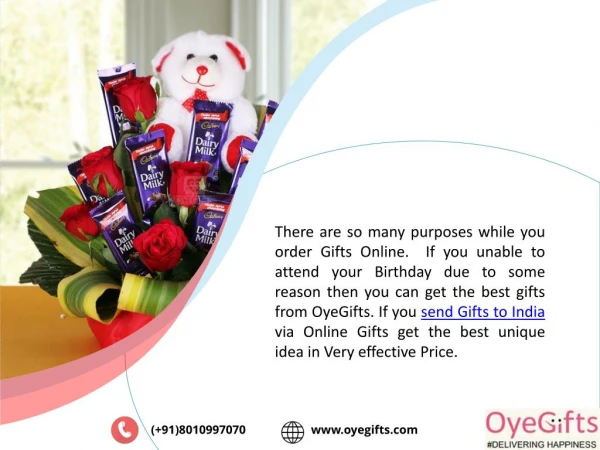 OyeGifts is the Number One Portal to Send Gifts to India