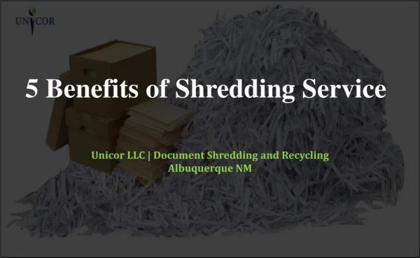 5 Advantages of Shredding Service