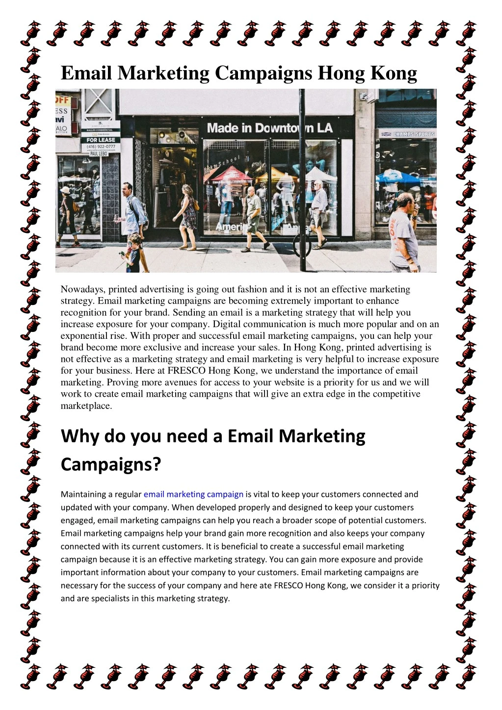 email marketing campaigns hong kong