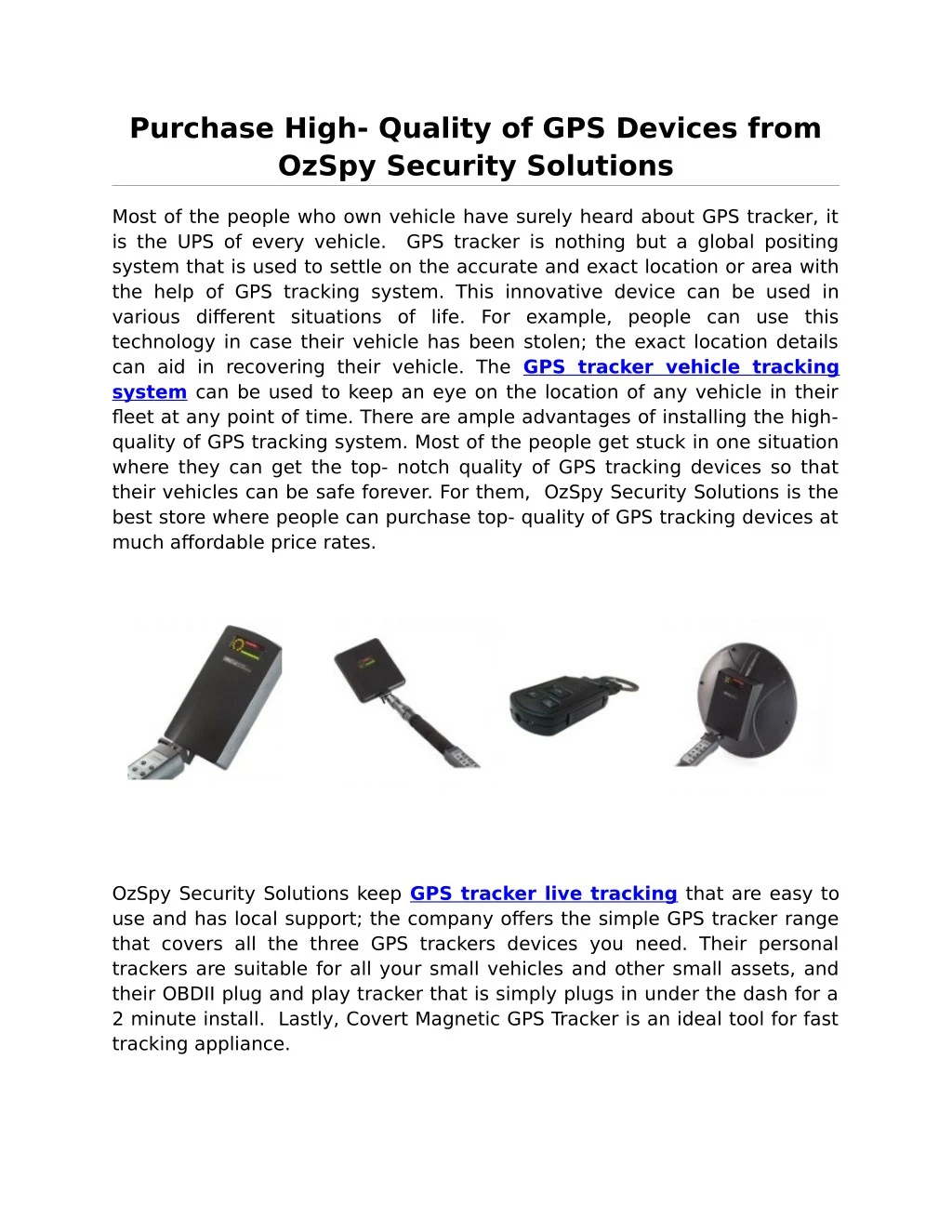 purchase high quality of gps devices from ozspy
