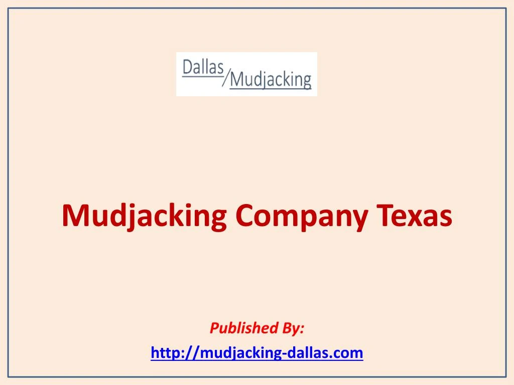 mudjacking company texas published by http mudjacking dallas com