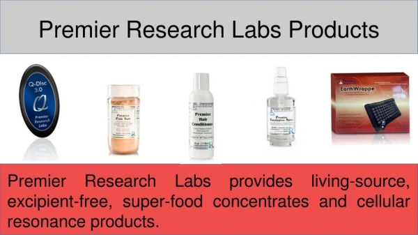 Premier Research Labs - A Top Vitamin Brand