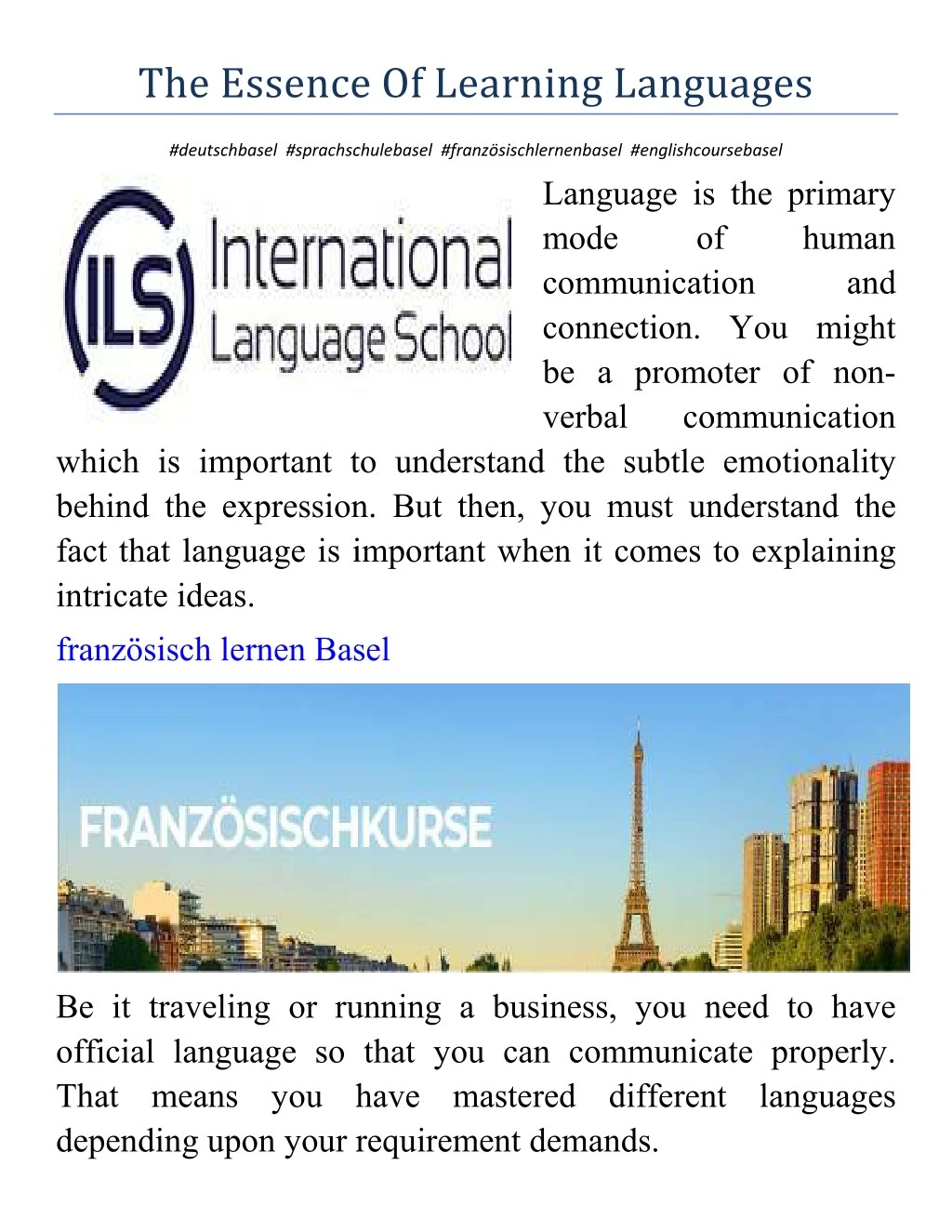 the essence the essence of learning languages