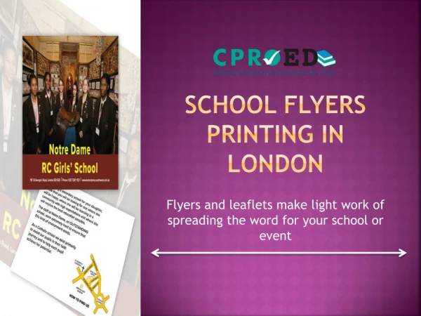 School flyers printing in London