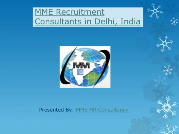 MME Recruitment Consultants in India