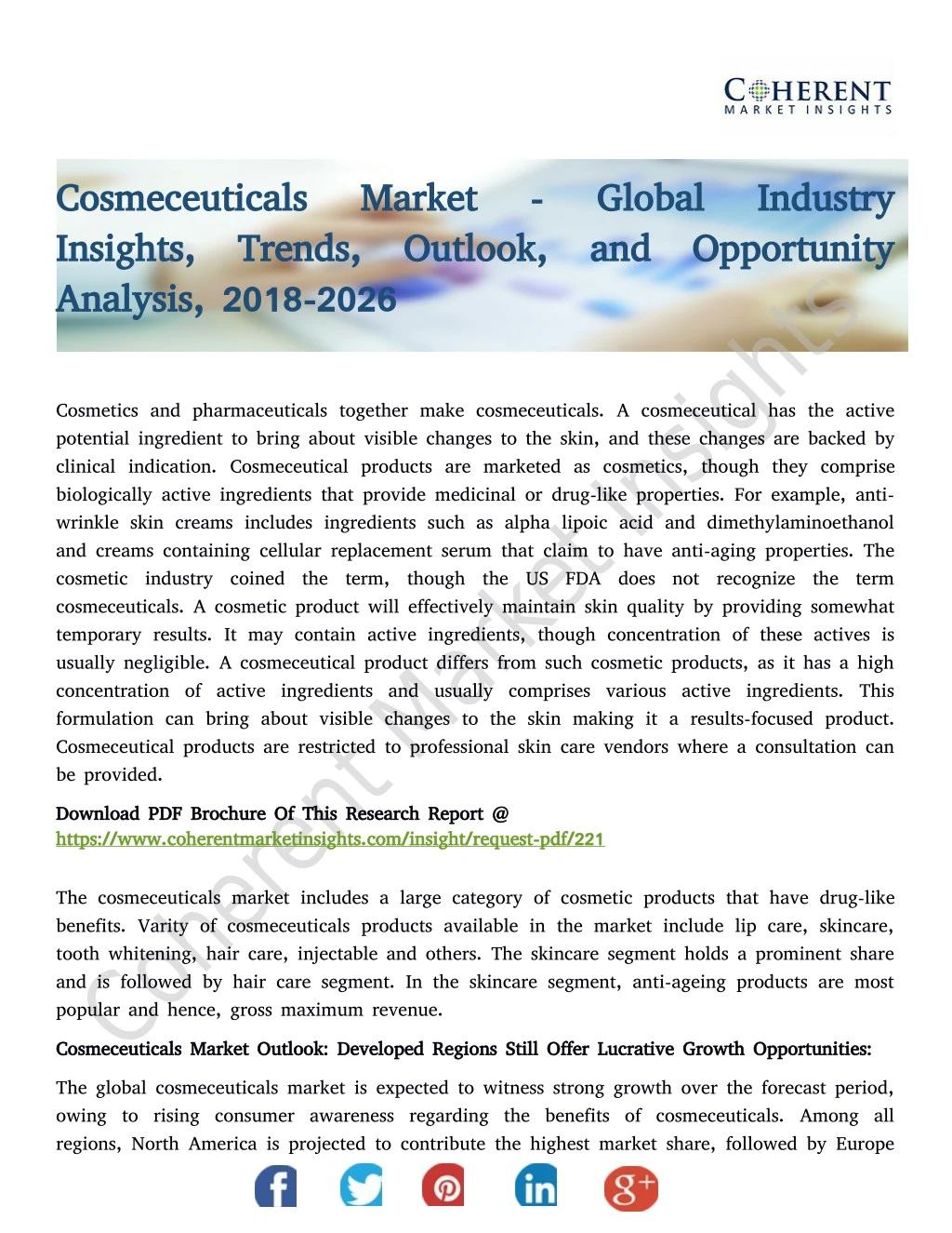 cosmeceuticals market global industry