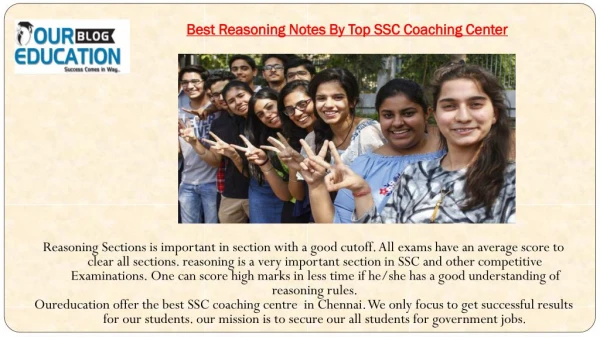Best Reasoning Notes For SSC Exam By Top SSC Coaching Center