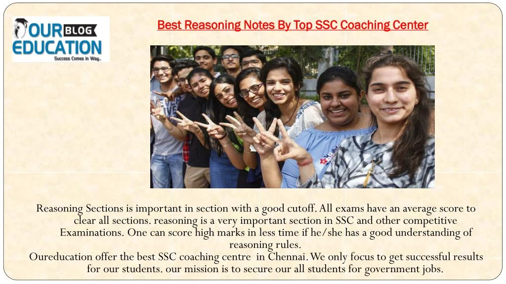 best reasoning notes by top ssc coaching center