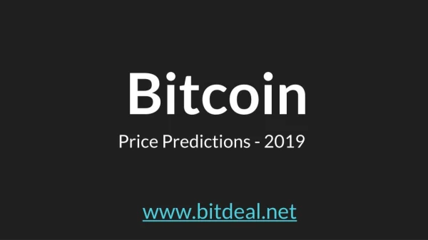 Bitcoin Price Prediction-2019
