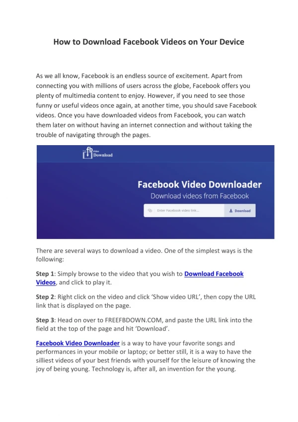 How to Download Facebook Videos on Your Device