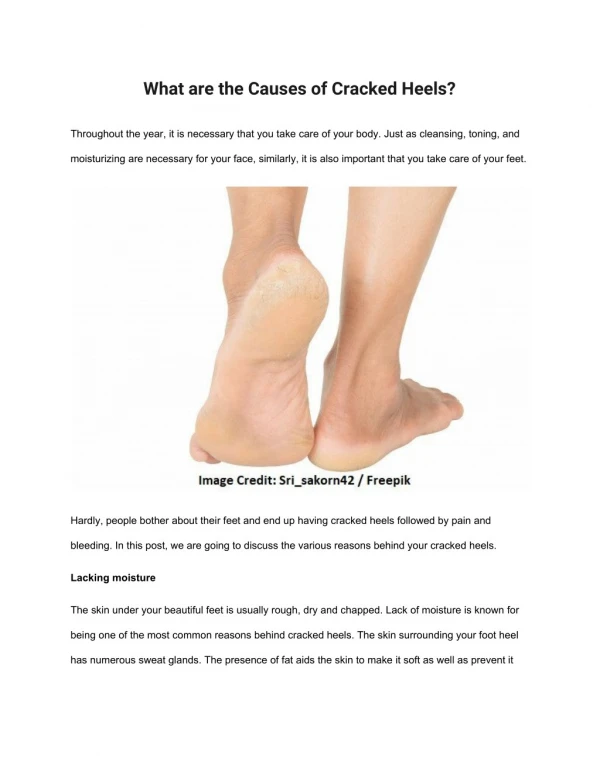 What are the Causes of Cracked Heels?