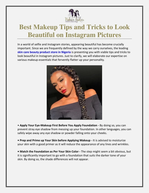 Best Makeup Tips and Tricks to Look Beautiful on Instagram Pictures