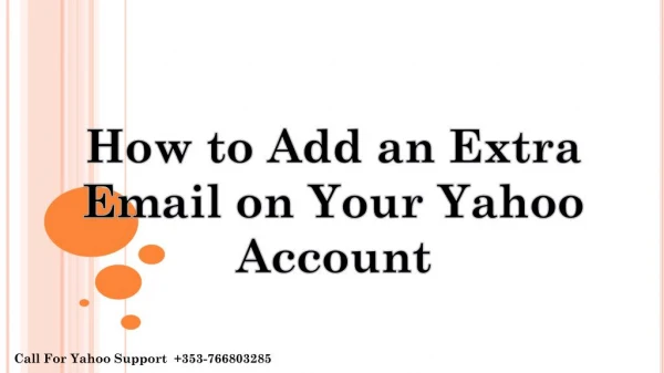 How to Add an Extra Email on Your Yahoo Account