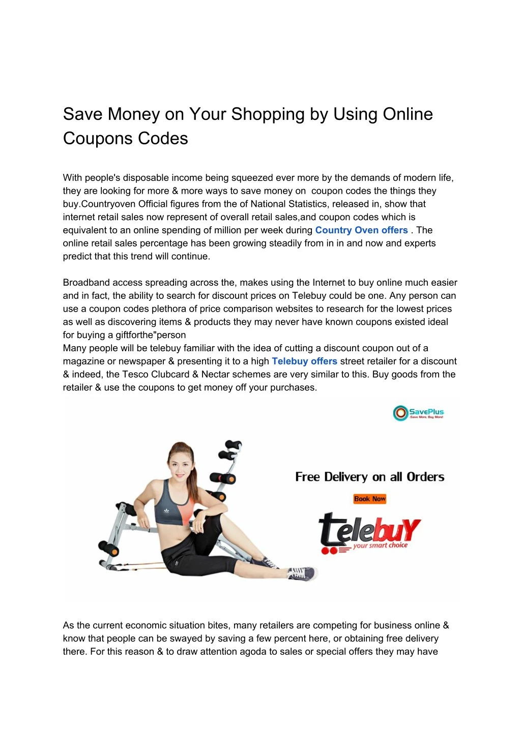 save money on your shopping by using online