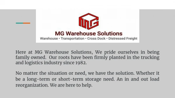 MG Warehouse Solutions