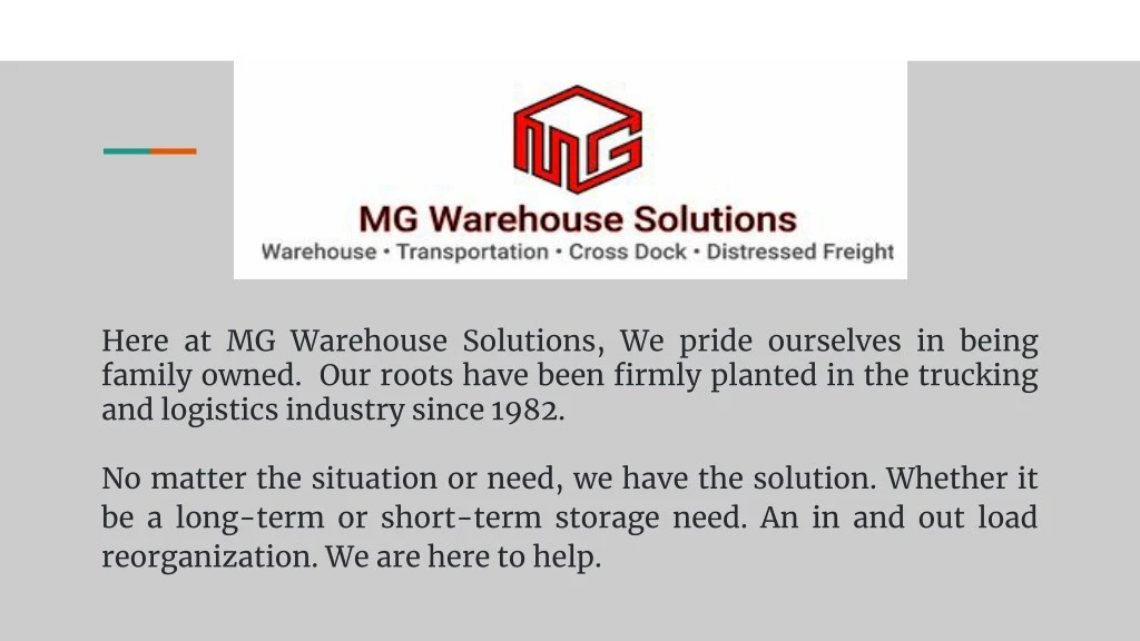 here at mg warehouse solutions we pride ourselves