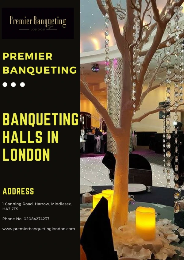 Banqueting Halls For Hire in London-Premier Banqueting