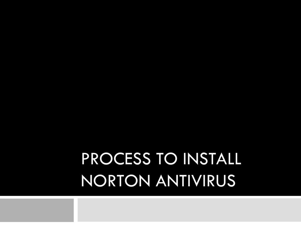 process to install norton antivirus