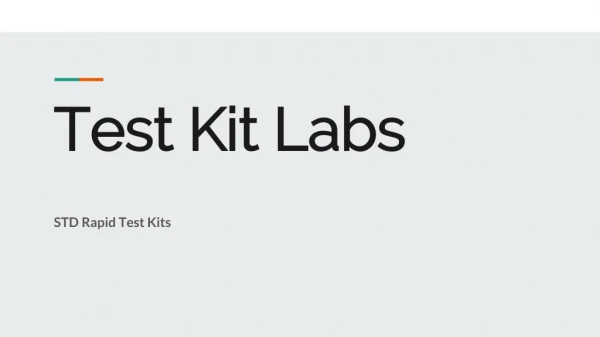 Chlamydia Test Kit | Test Kit Labs