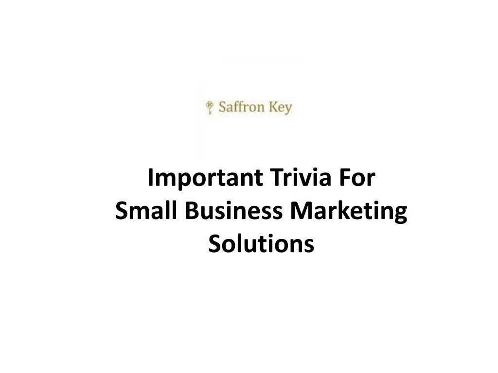 important trivia for small business marketing