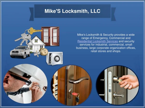 Residential Locksmith Maryland
