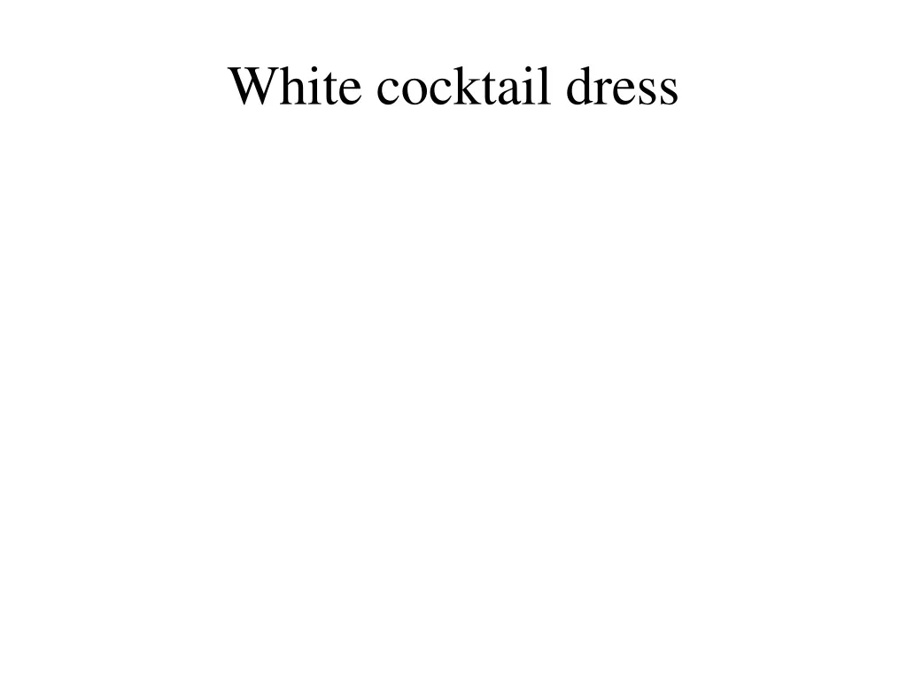 white cocktail dress