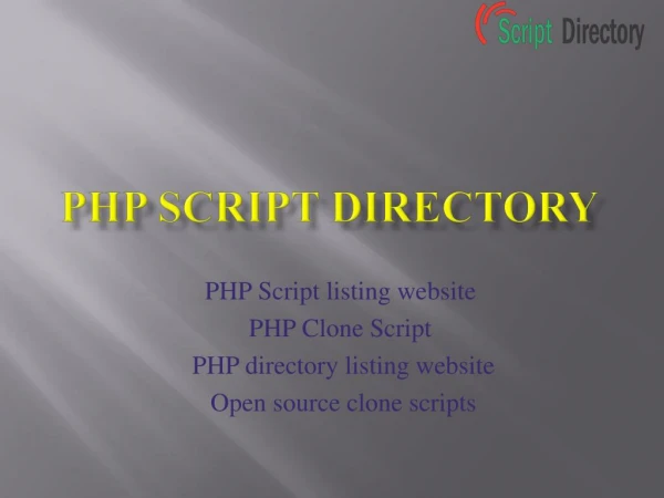 PHP Script listing website - PHP Clone Script