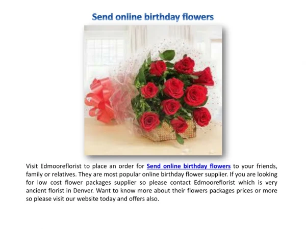 Send Anniversary Flowers today