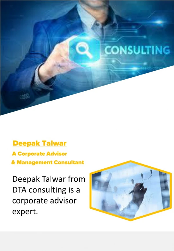 A Corporate Advisor and Management Consultant in India