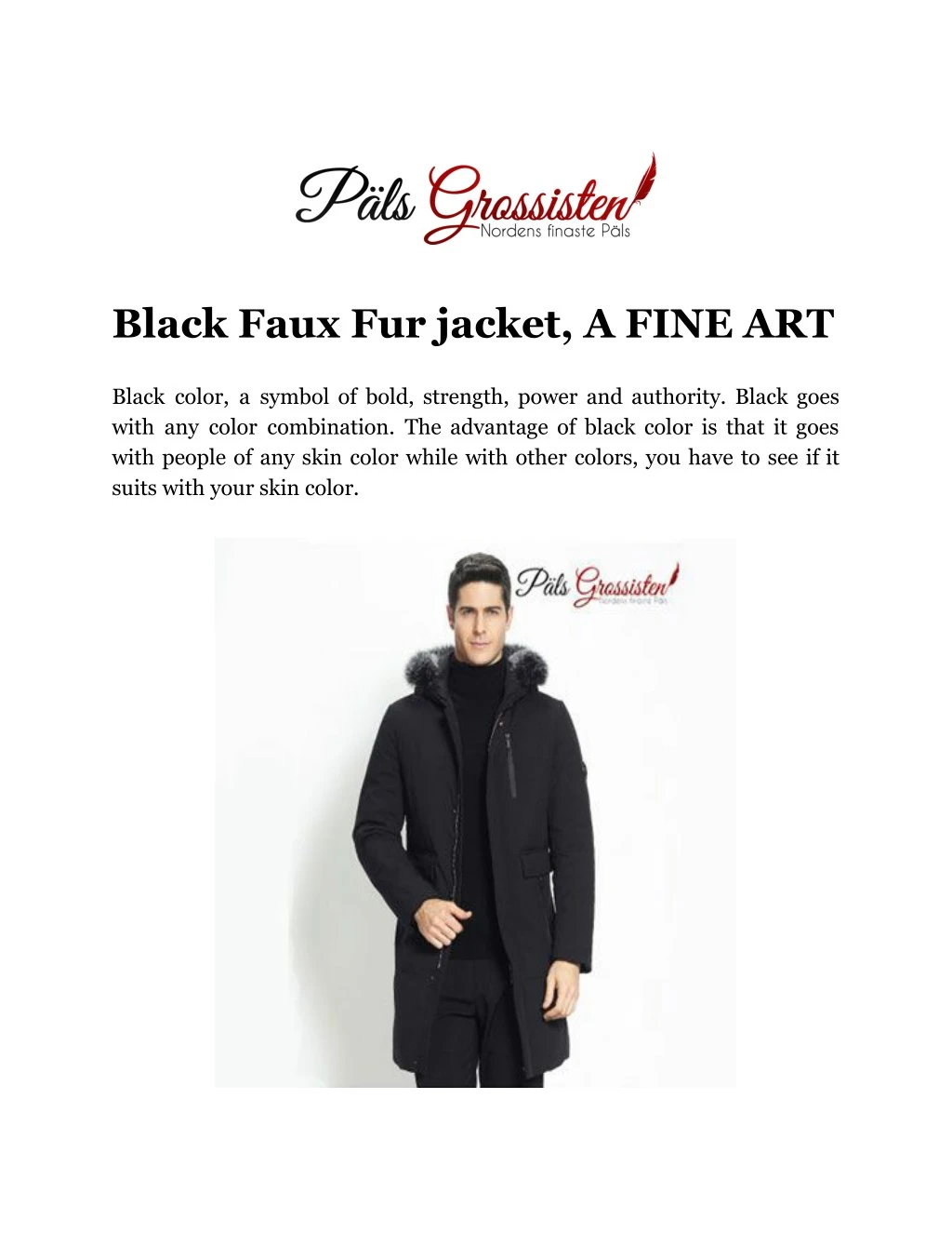 black faux fur jacket a fine art