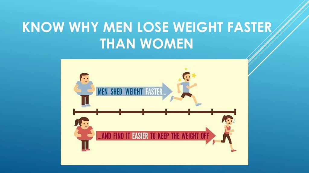 know why men lose weight faster than women