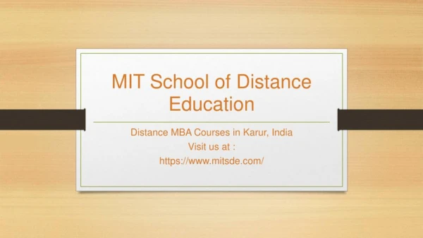 PGDM in Marketing Management | MITSDE