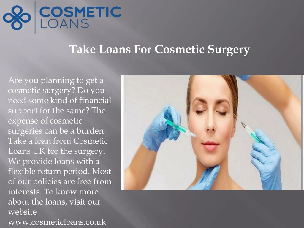 take loans for cosmetic surgery