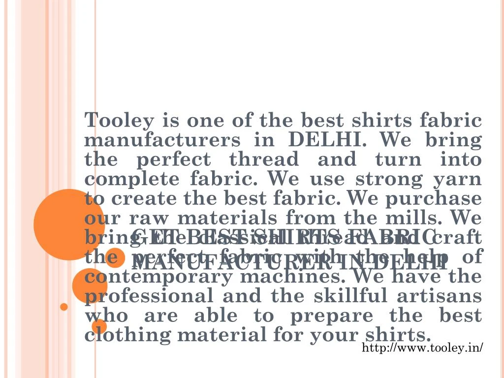 get best shirts fabric manufacturer in delhi