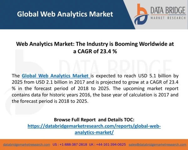 Global Web Analytics Market- Industry Trends and Forecast to 2025